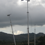 Part of what remains of wind turbines that were installed in the early 2000s.