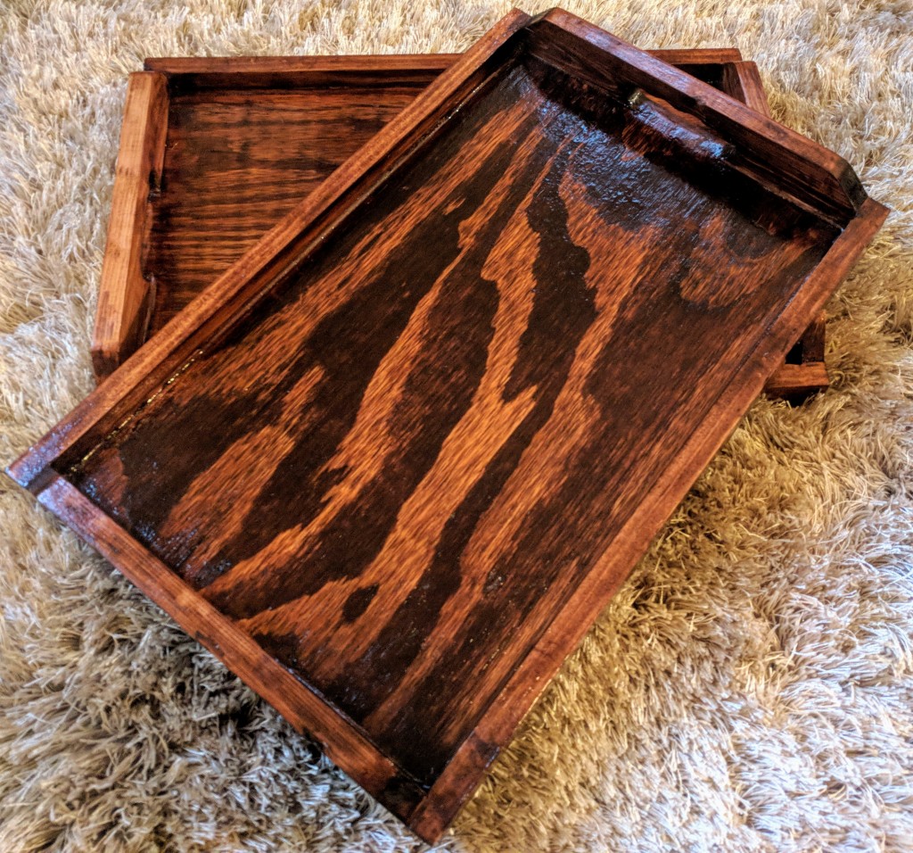 First 2 wooden tray prototypes