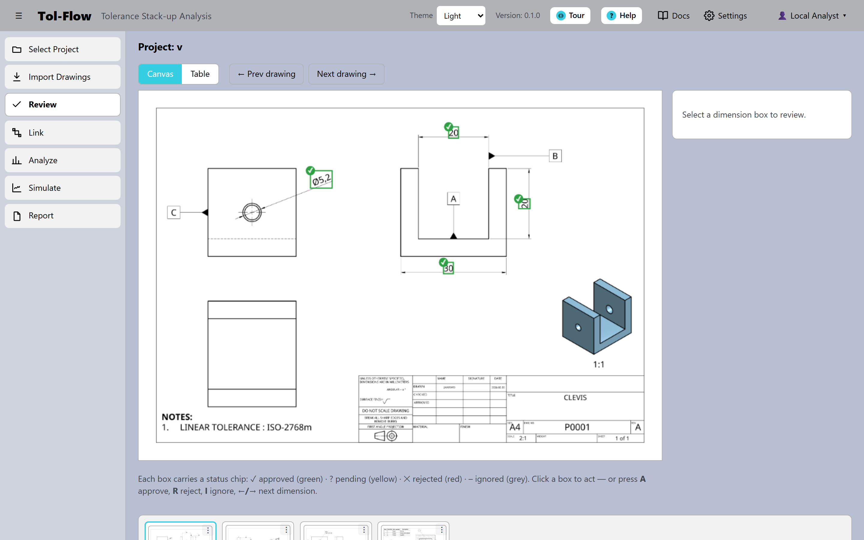 Current Live Review Interface in the Application